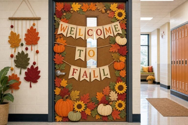 25 Fall Door Decorations for the Classroom That Last Till Thanksgiving