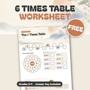 Free 6 Times Table Worksheet