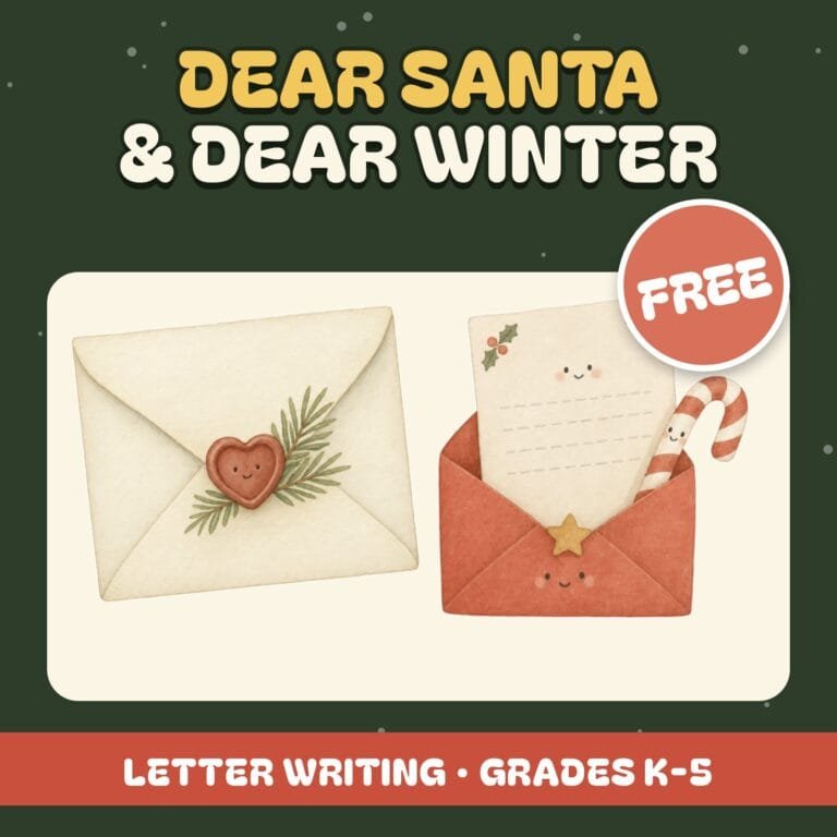 Free Dear Santa and Dear Winter Letters printable preview