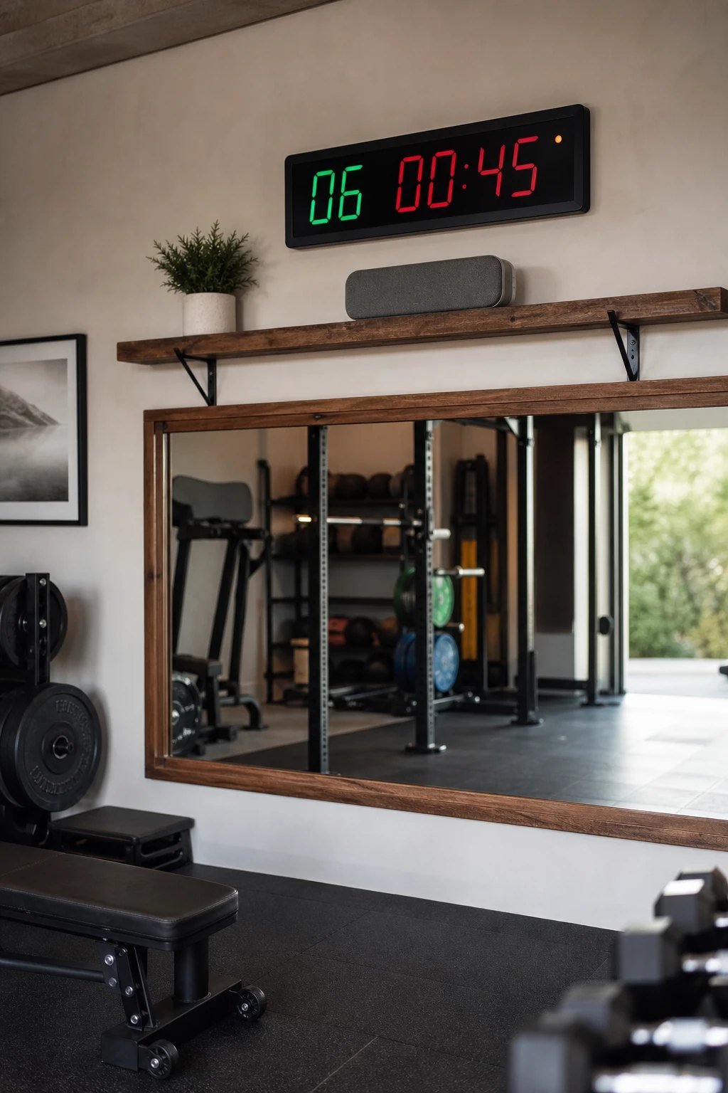 Add a speaker and a clock