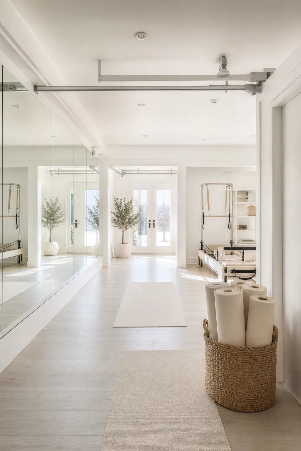 The all white Pilates garage