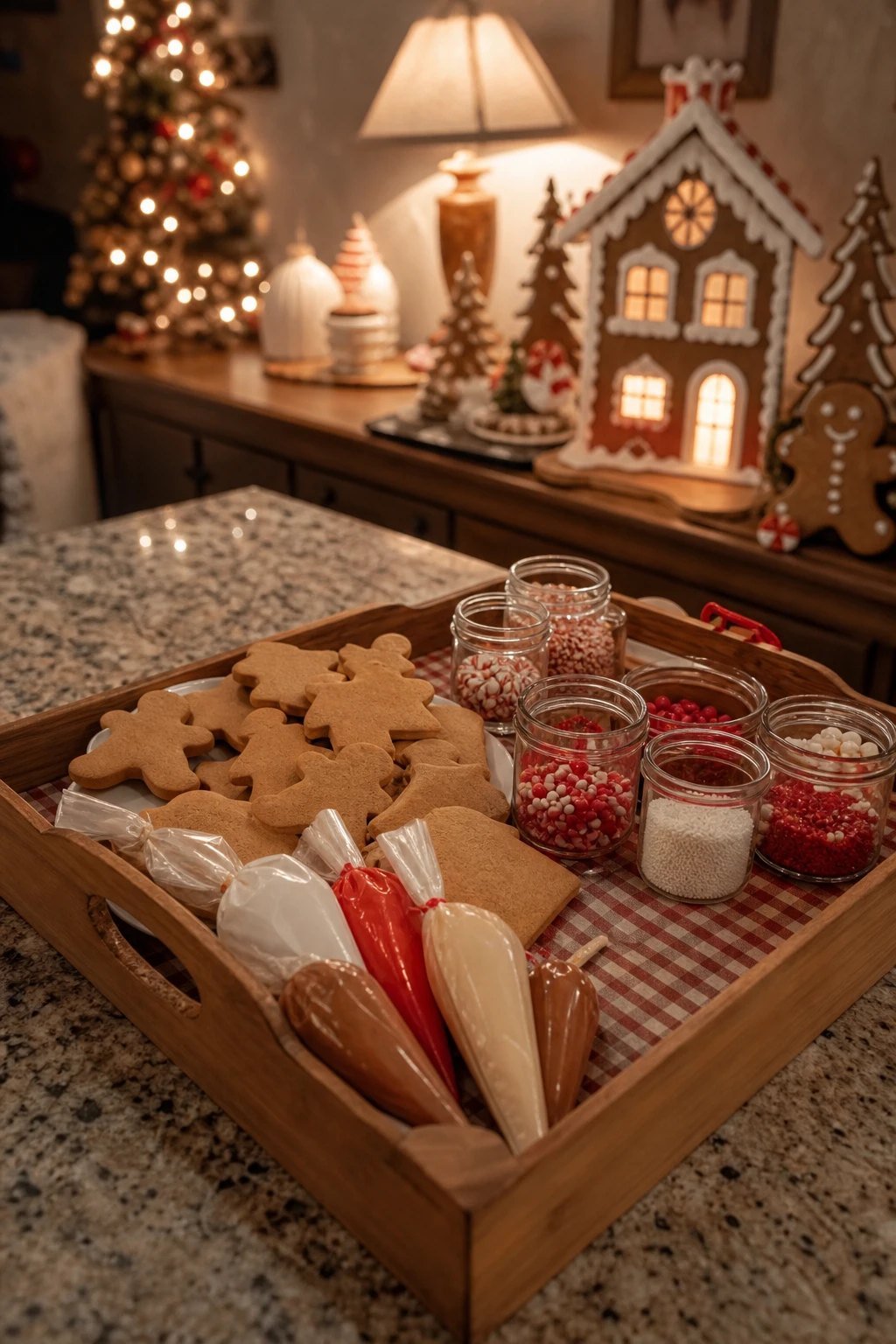 A cookie decorating station