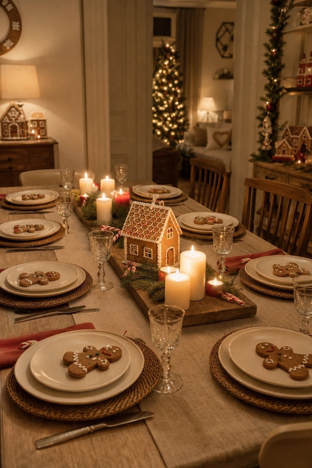 A gingerbread centerpiece