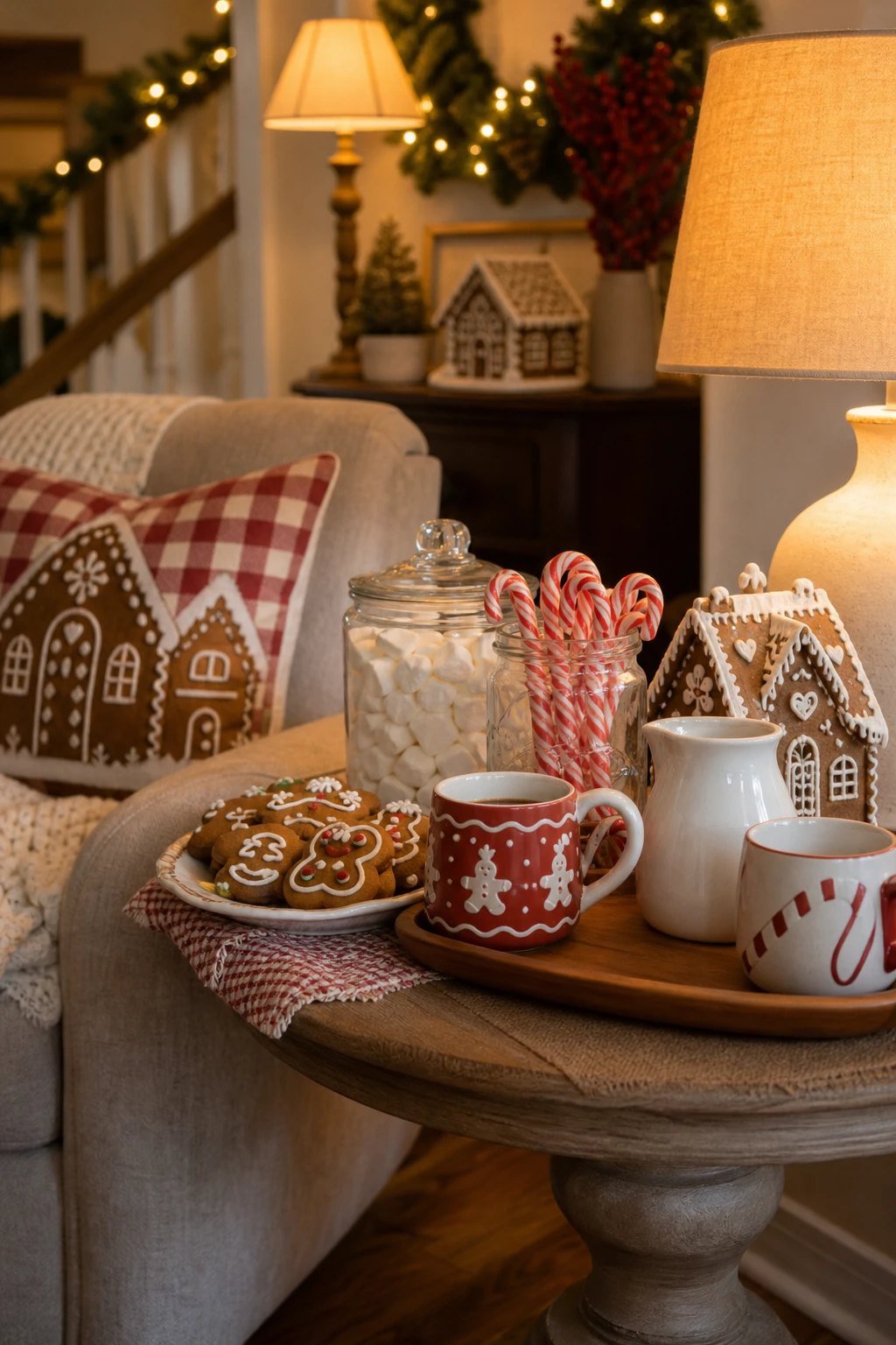 A hot cocoa and cookie bar