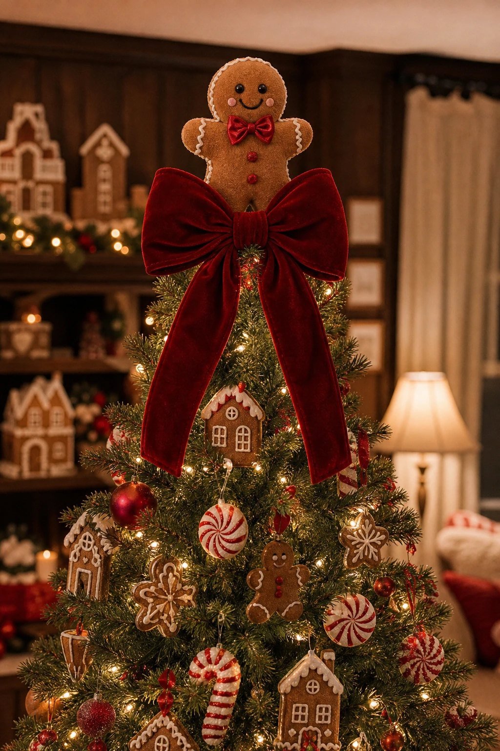 A gingerbread tree topper