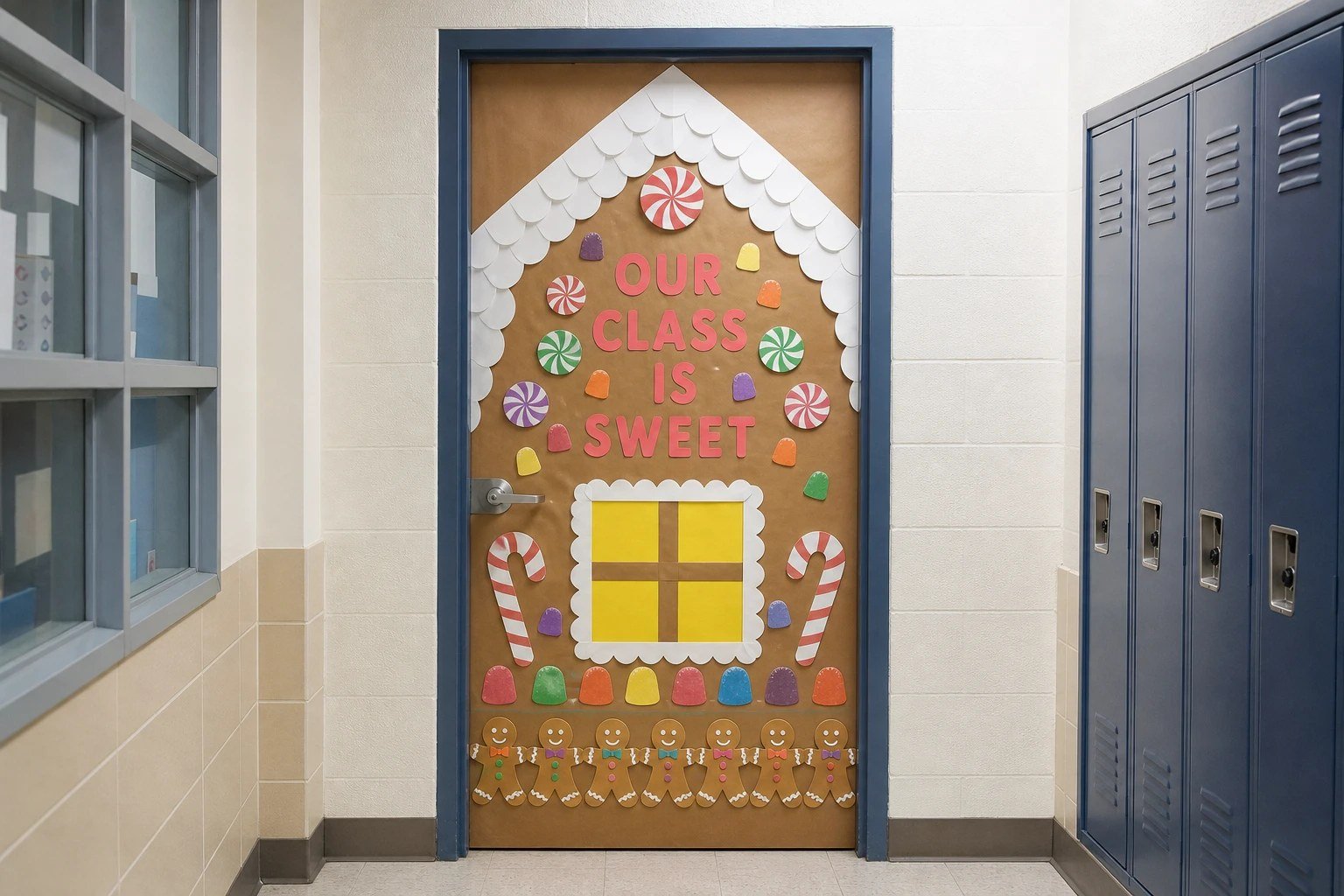 25 Gingerbread Door Decorations (Easy Gingerbread House Door Ideas for Classroom, Office and Home)