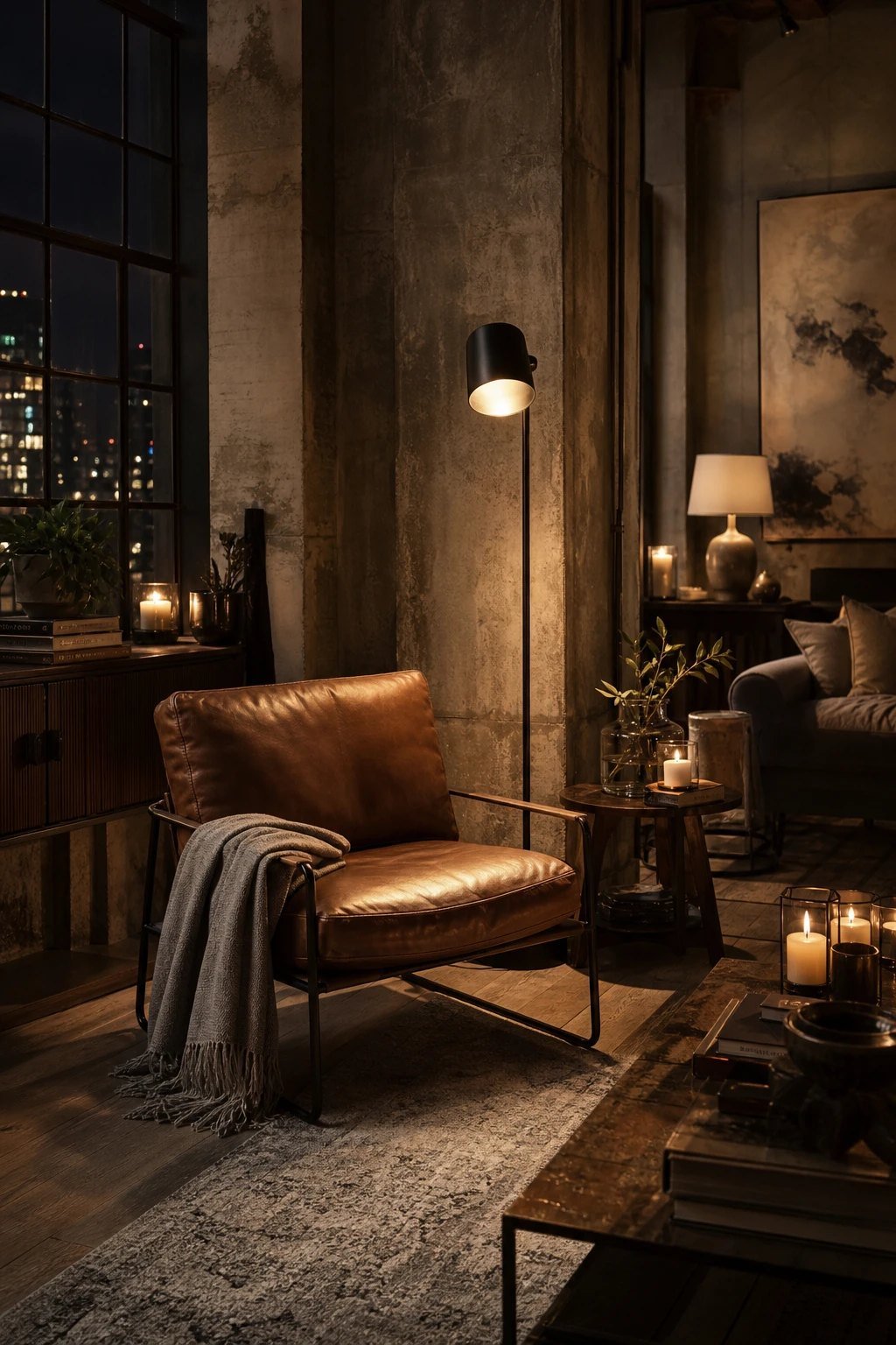 Layered lamps for evening