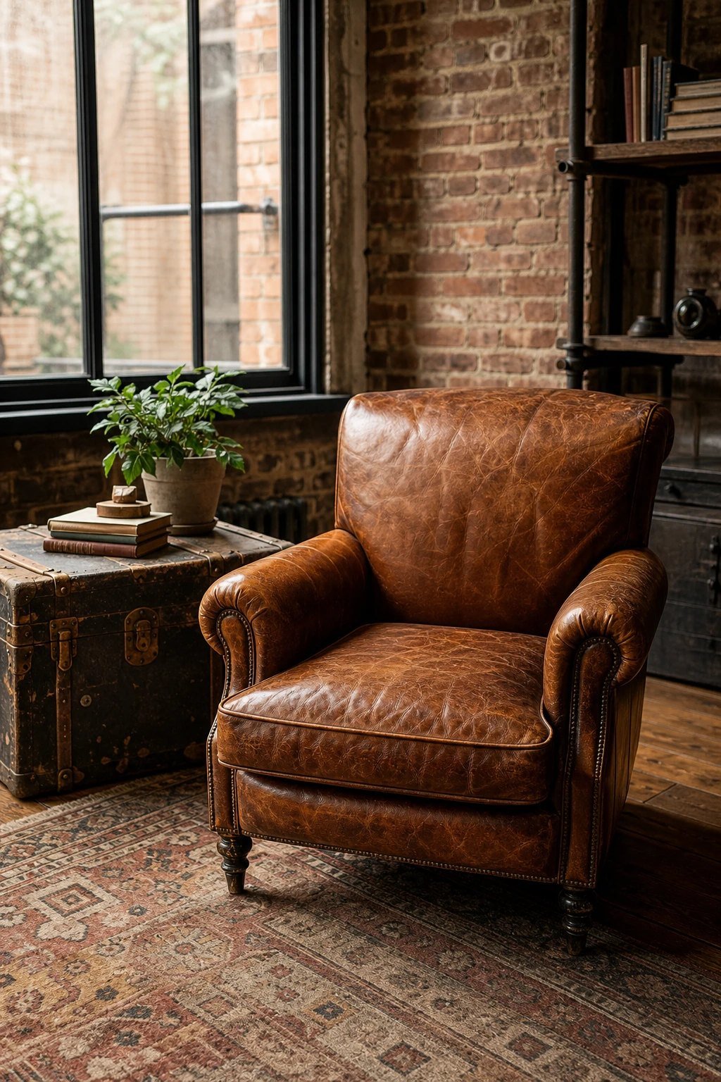 Leather and vintage pieces