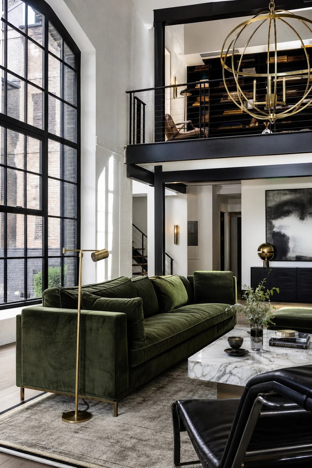 High-contrast industrial luxe