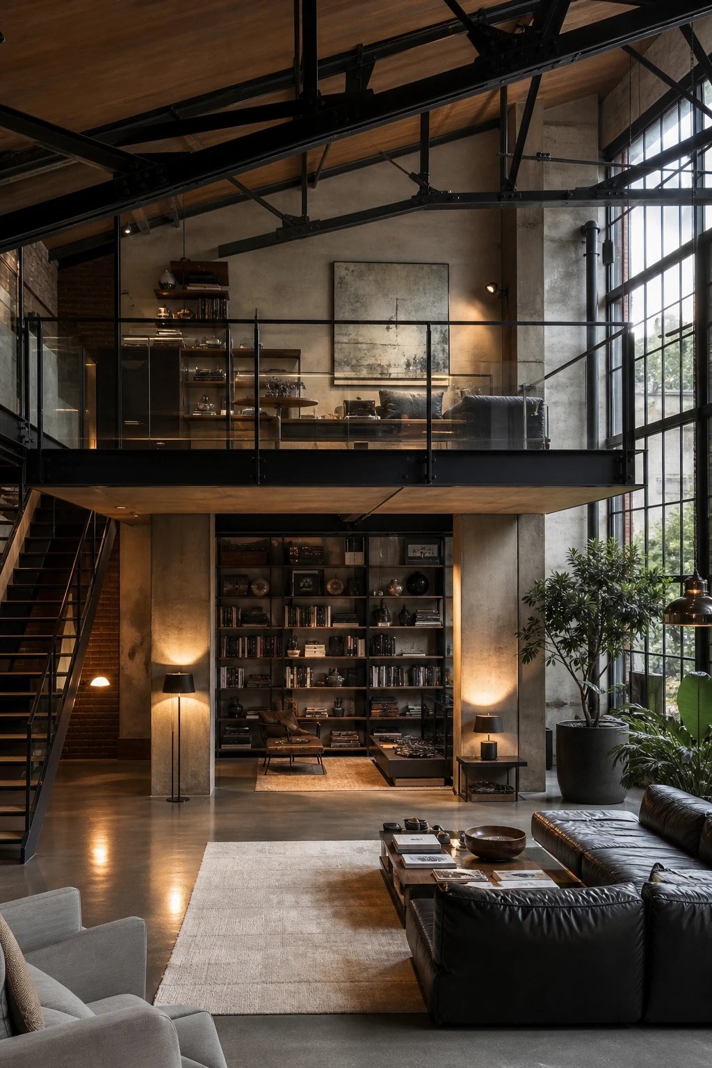An elevated mezzanine