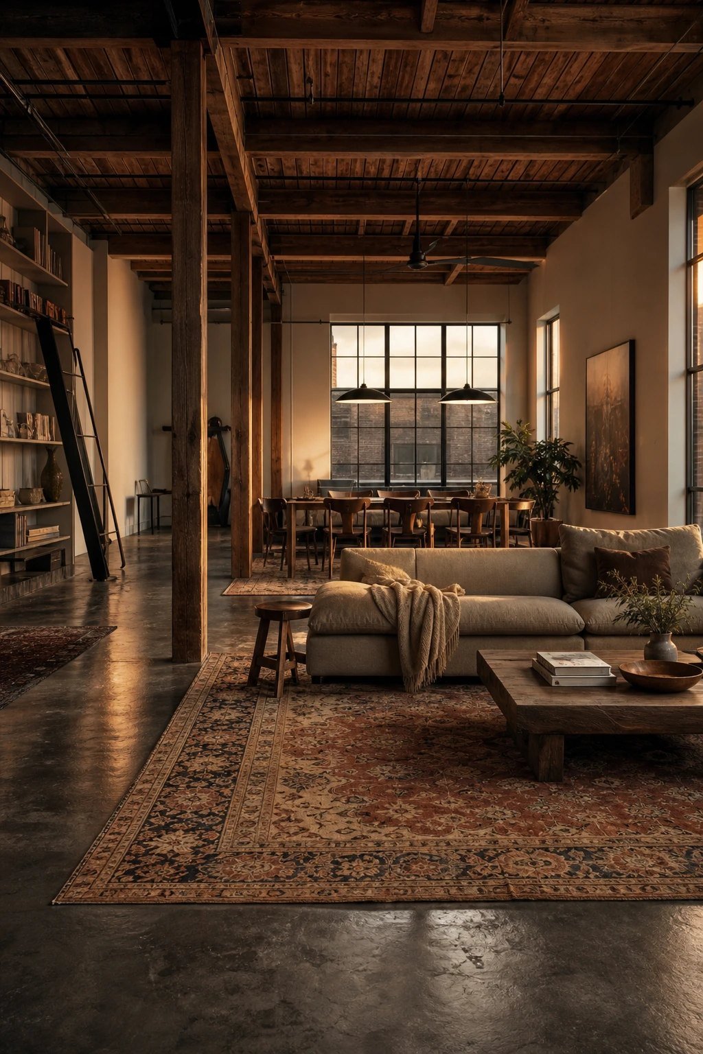 Zone with rugs