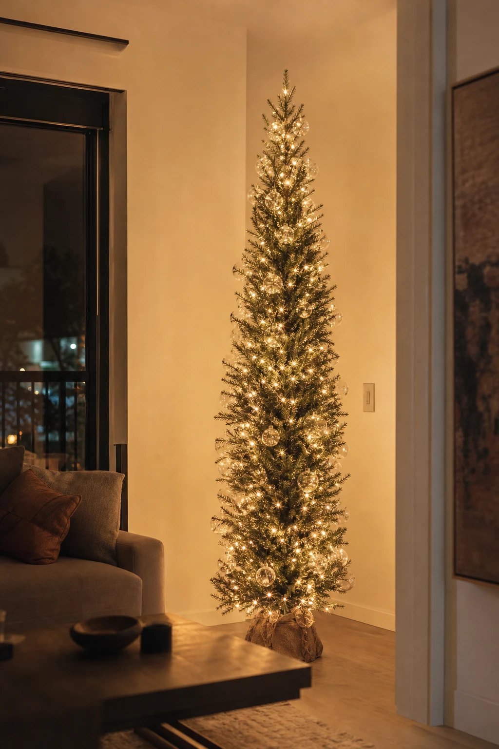 A slim pencil tree