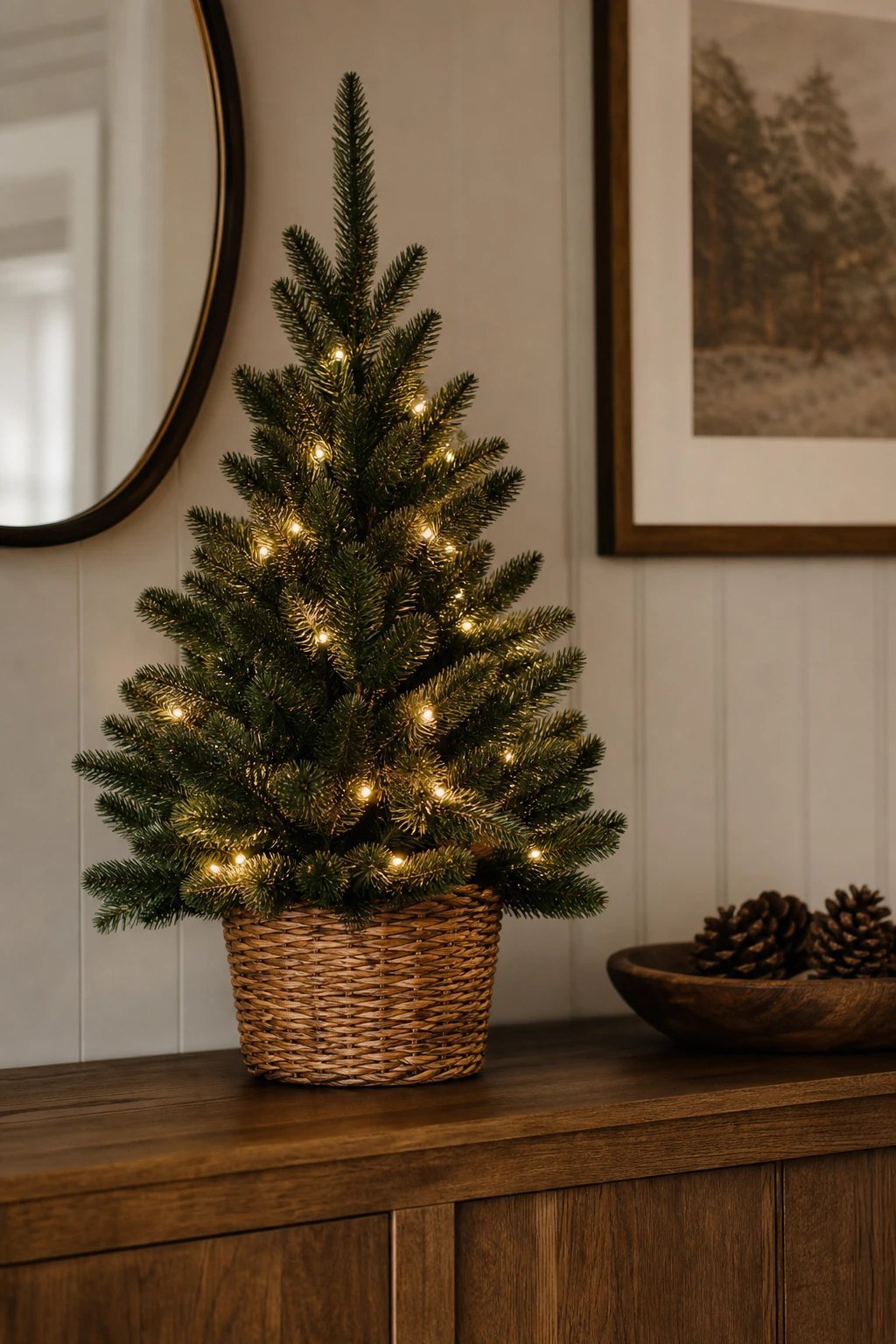 A tabletop tree