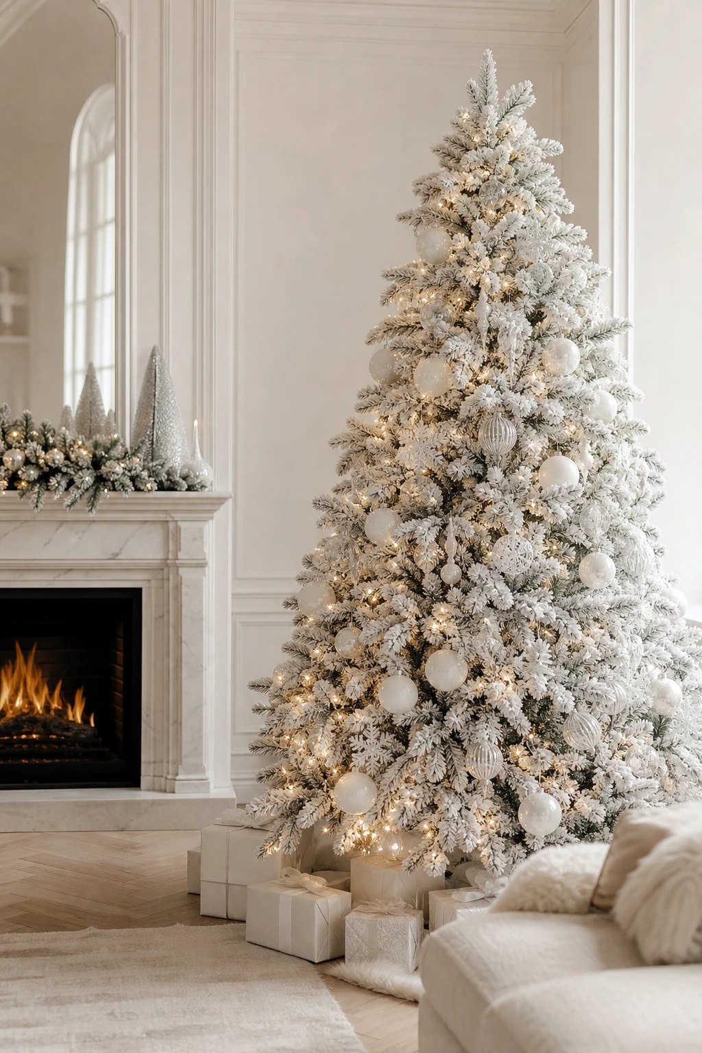 All white and frosted