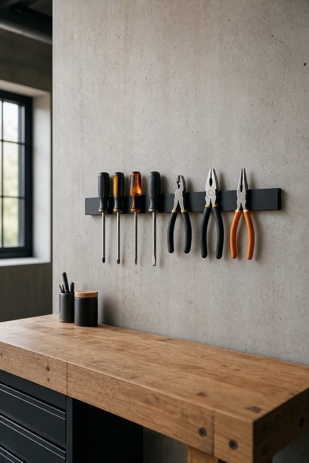 Magnetic strips for metal bits