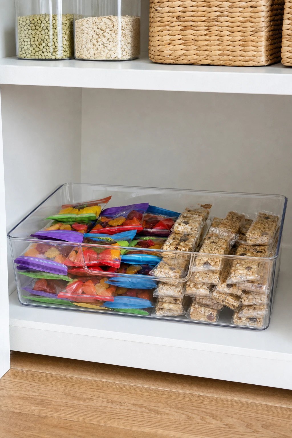 A snack bin at child height