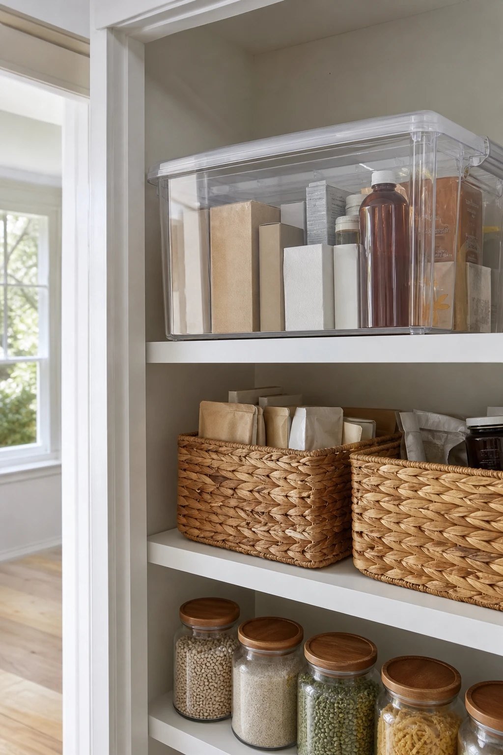 A backstock bin