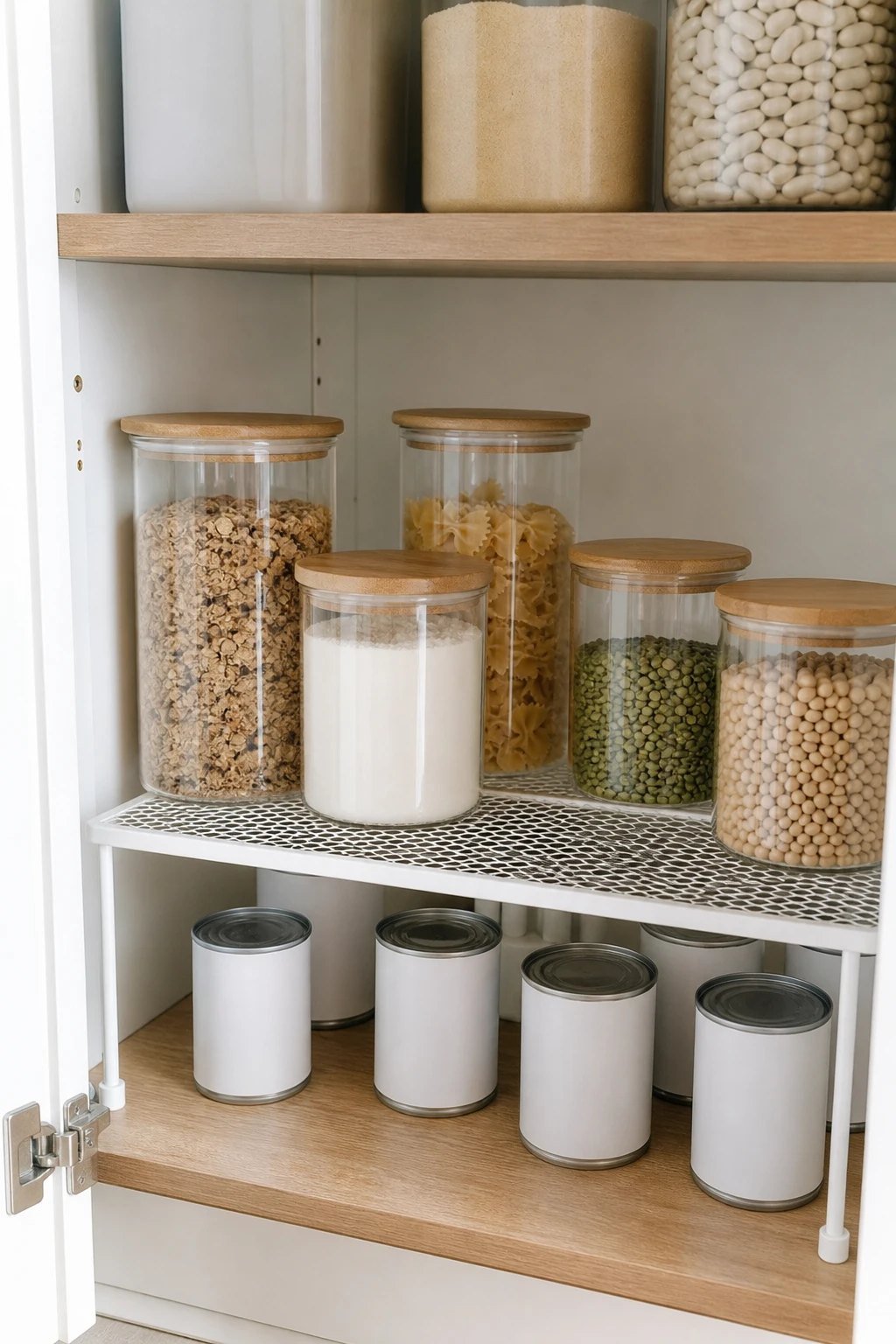 Shelf risers double small shelves