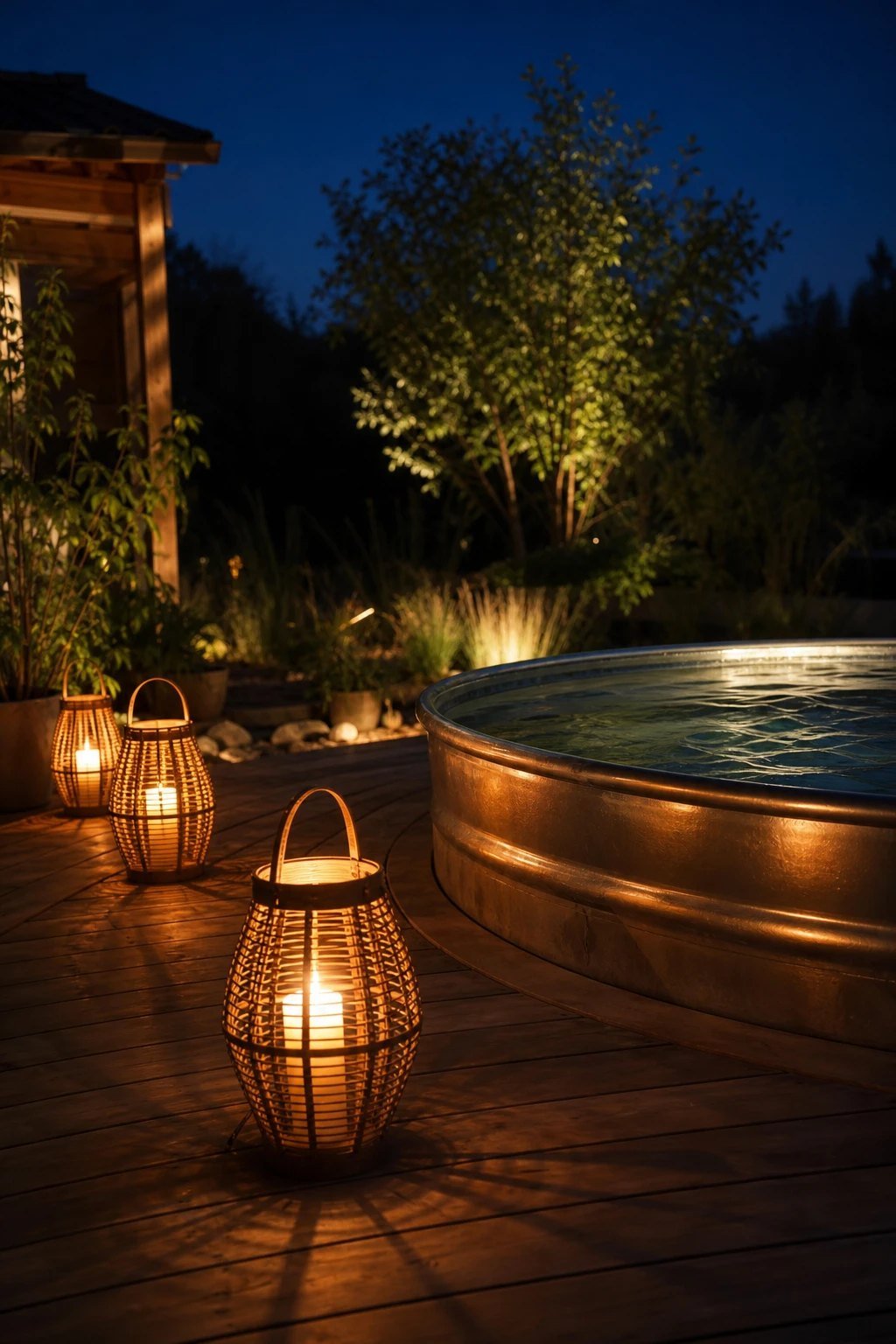 Lanterns along the deck