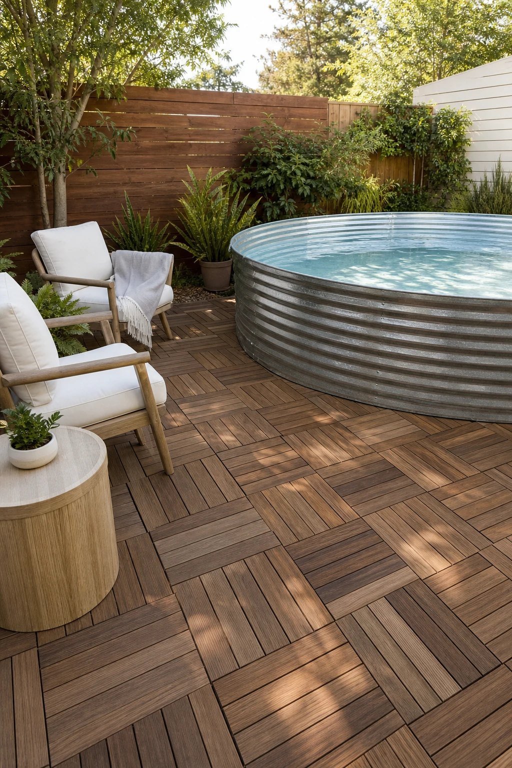 Deck tiles on a budget