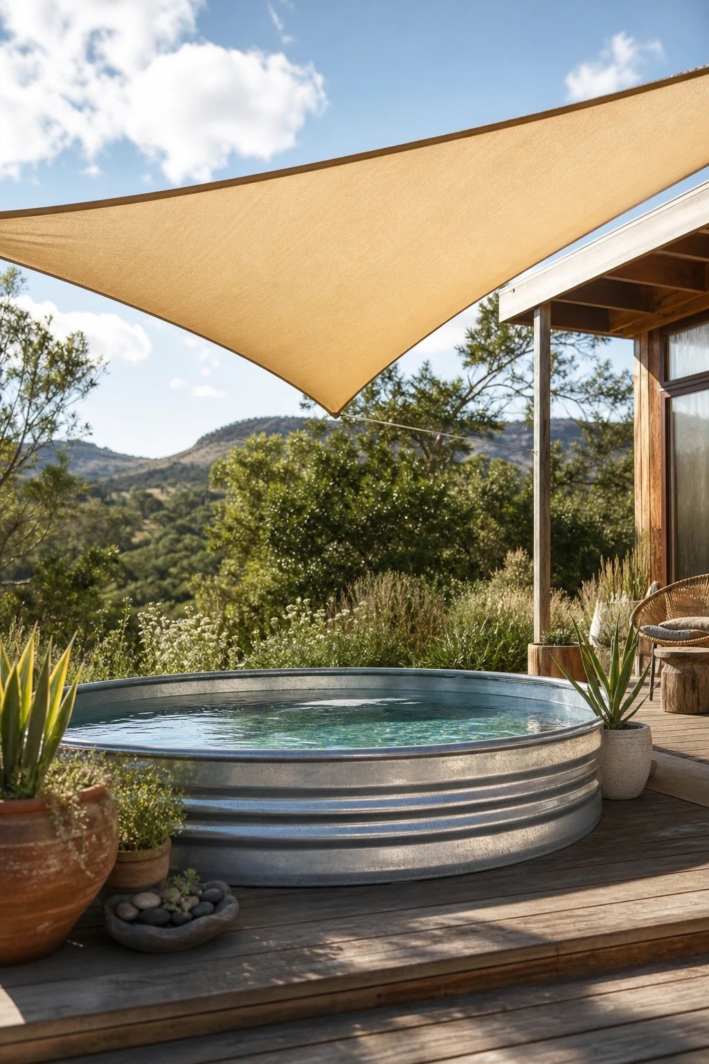 A pergola or shade sail