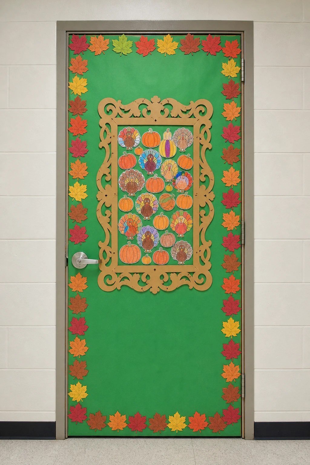 Fall border and a class photo frame
