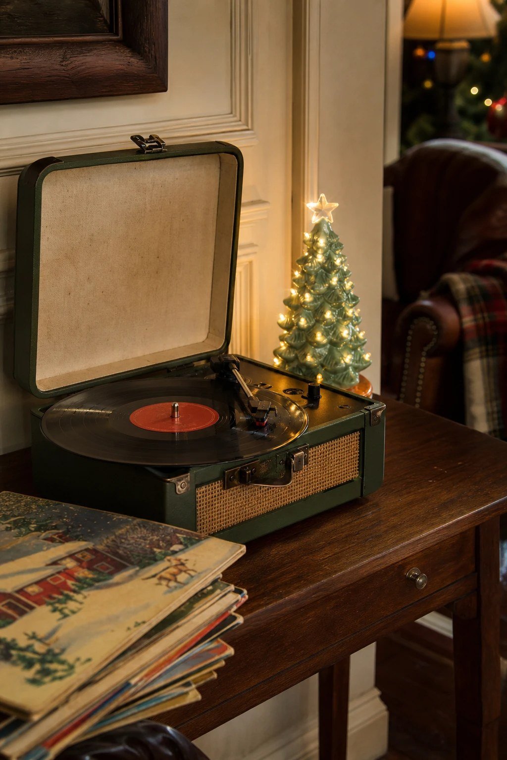 A record player and old carols