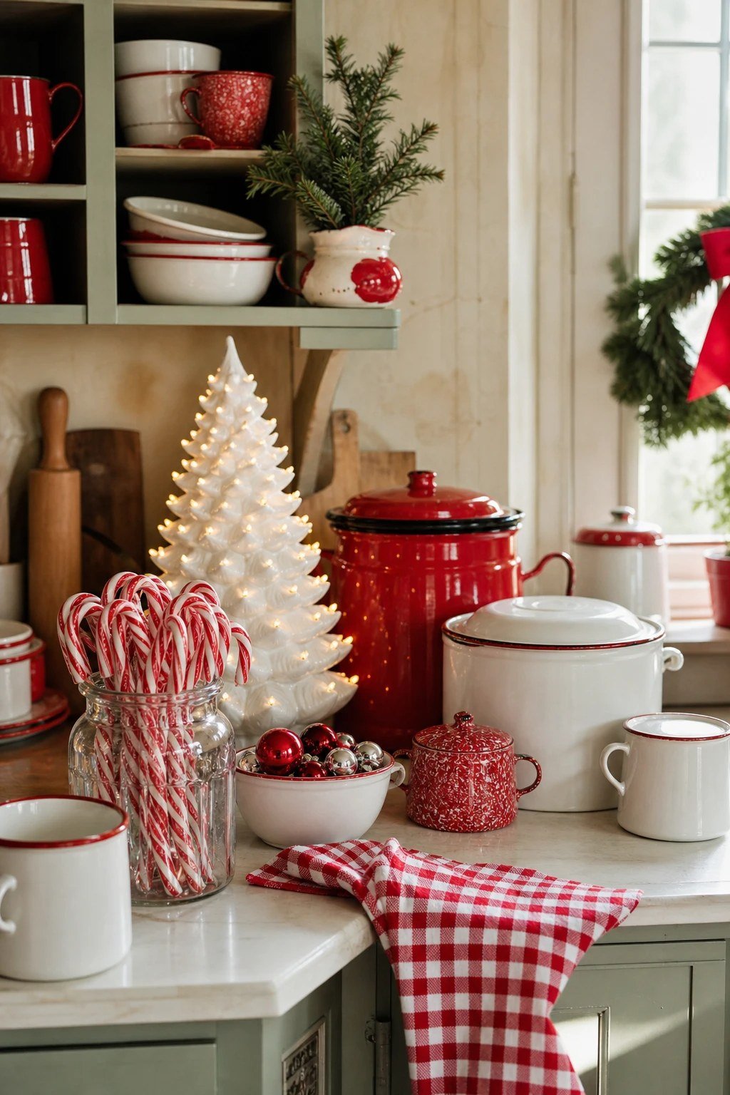 A retro Christmas kitchen