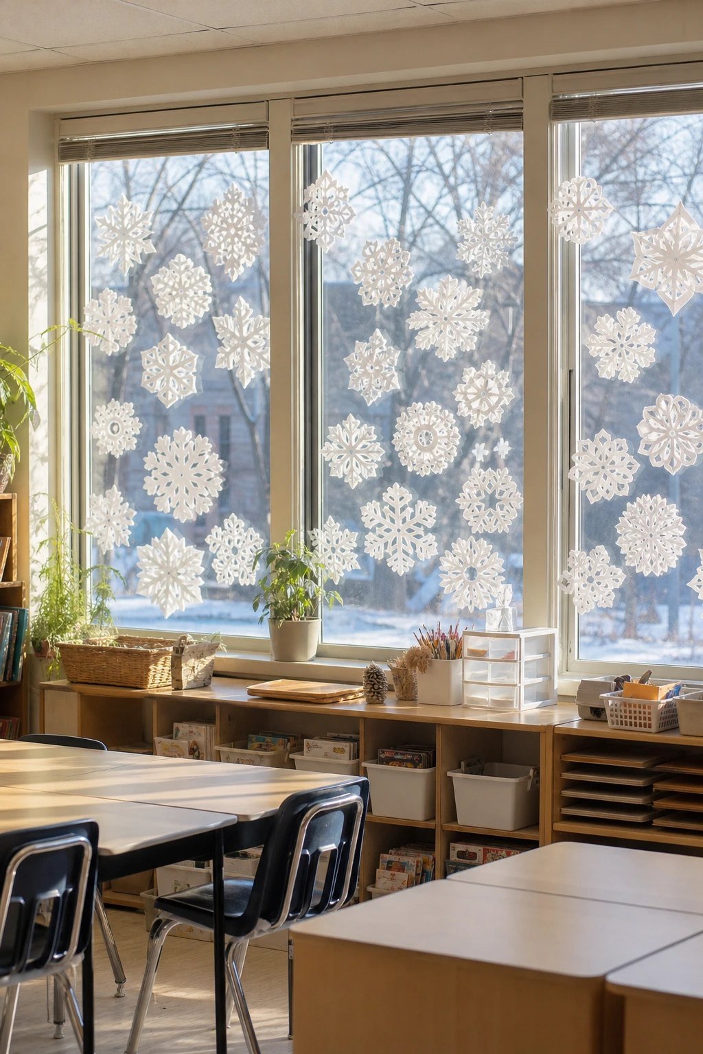 Paper snowflakes for every window