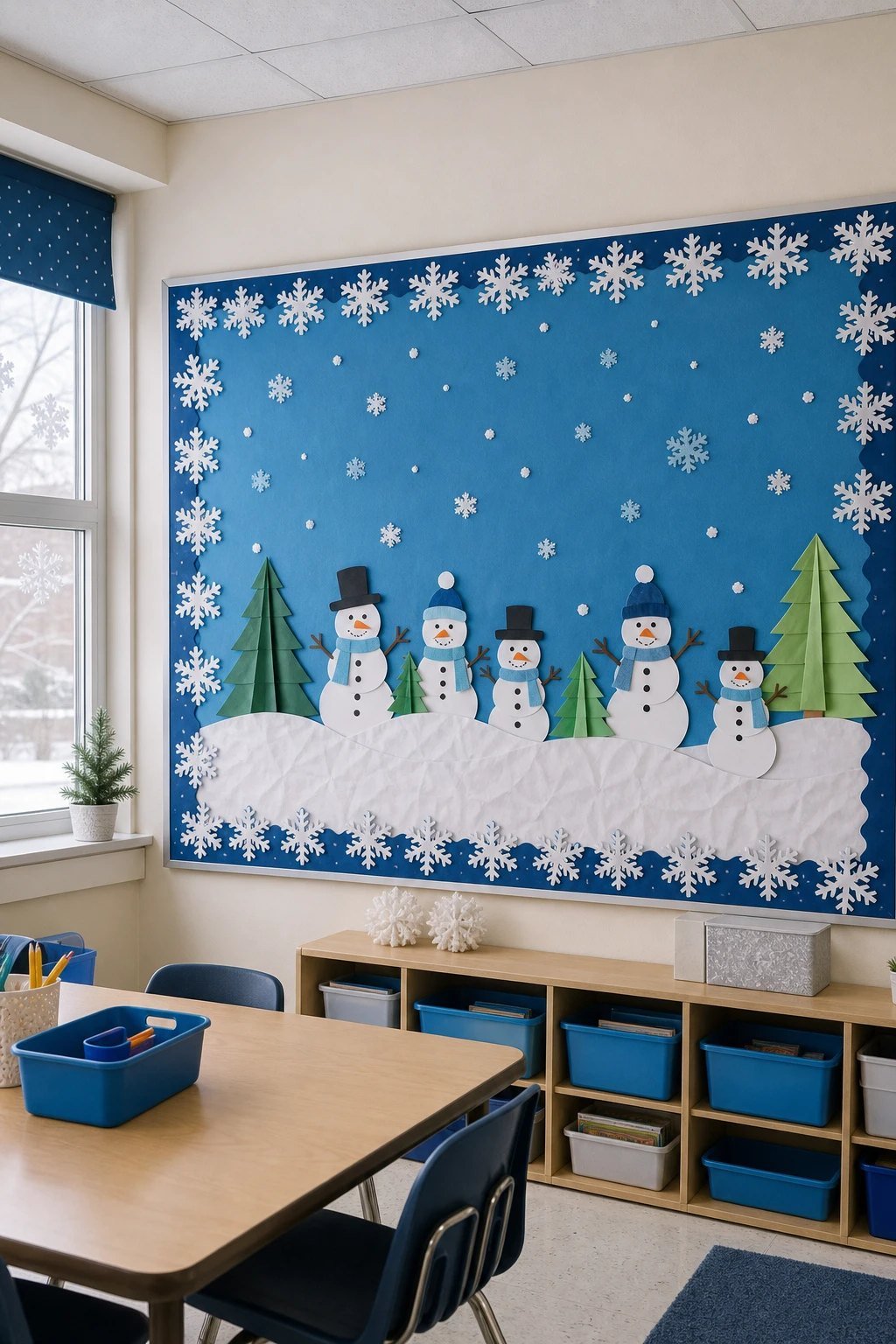 A winter wonderland bulletin board