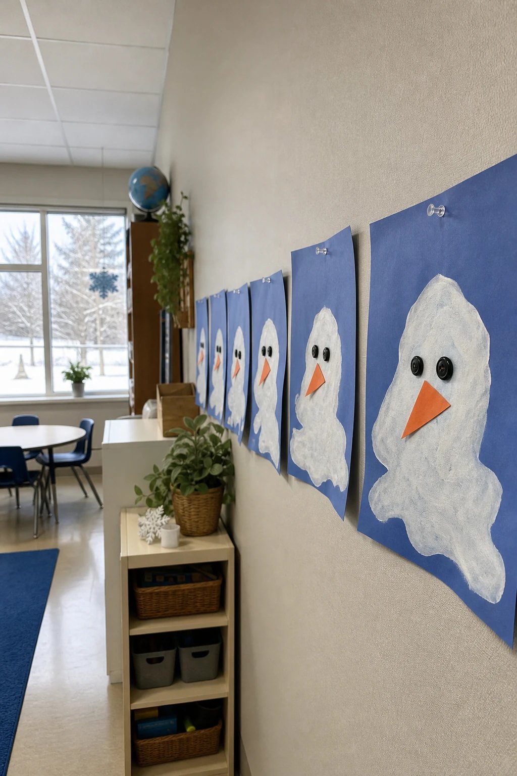 Melted snowman art