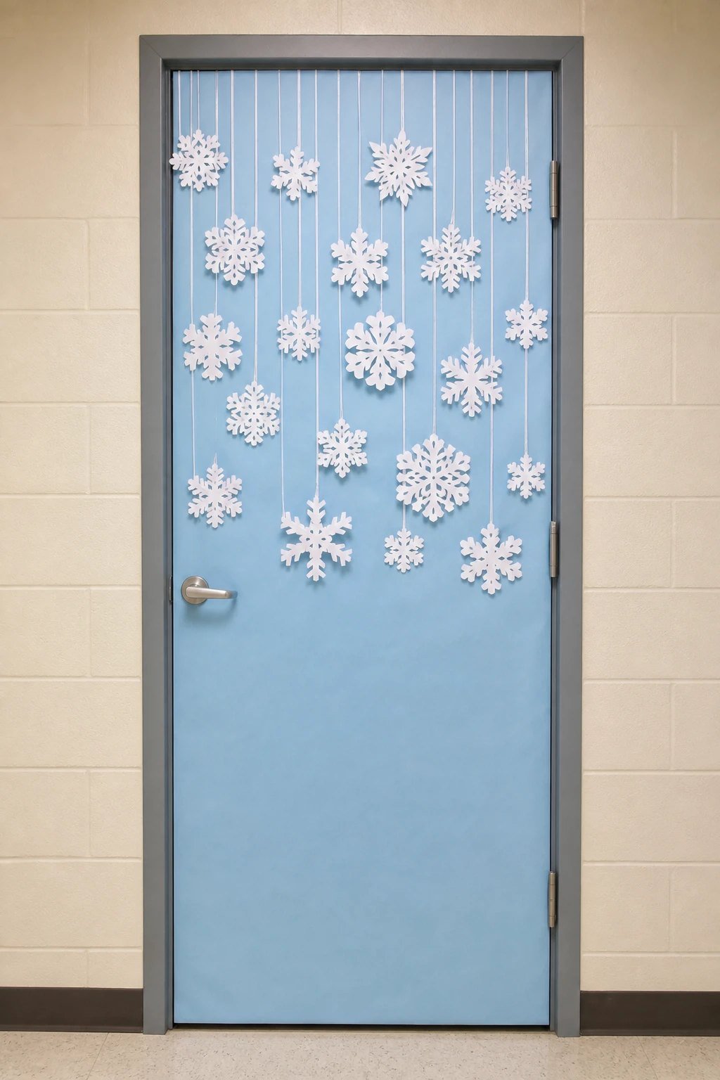 Hanging snowflakes